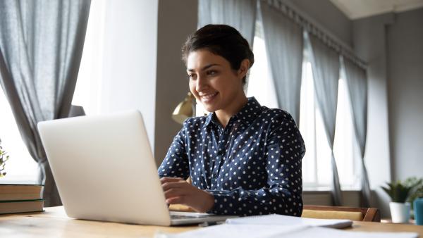 Woman using virtual care